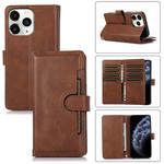 For iPhone 11 Pro Wristband Card Slot Leather Phone Case(Coffee)