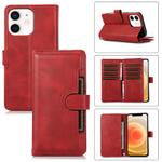 For iPhone 12 / 12 Pro Wristband Card Slot Leather Phone Case(Red)