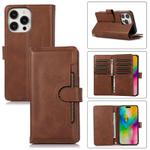 For iPhone 16 Pro Max Wristband Card Slot Leather Phone Case(Coffee)