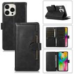 For iPhone 16 Pro Wristband Card Slot Leather Phone Case(Black)