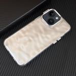 For iPhone 13 3D IMD Water Ripple TPU + Acrylic Electroplated Phone Case(Silver)