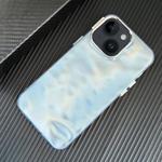 For iPhone 13 3D IMD Water Ripple TPU + Acrylic Electroplated Phone Case(Blue)