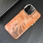 For iPhone 15 Pro 3D IMD Water Ripple TPU + Acrylic Electroplated Phone Case(Orange)