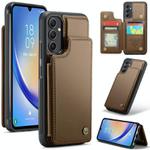 For Samsung Galaxy A54 5G CaseMe C22 Card Slots Holder RFID Anti-theft Phone Case(Brown)