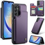 For Samsung Galaxy A54 5G CaseMe C22 Card Slots Holder RFID Anti-theft Phone Case(Purple)