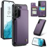 For Samsung Galaxy S22 5G CaseMe C22 Card Slots Holder RFID Anti-theft Phone Case(Purple)