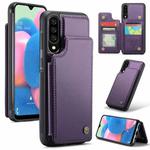 For Samsung Galaxy A30s/A50s/A50 CaseMe C22 Card Slots Holder RFID Anti-theft Phone Case(Purple)