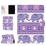 For iPad Pro 11 inch (2018) Colored Drawing Pattern Horizontal Flip PU Leather Case with Holder & Card Slot & Sleep / Wake-up Function(Totem Elephant)