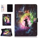 For iPad Pro 11 inch (2018) Colored Drawing Pattern Horizontal Flip PU Leather Case with Holder & Card Slot & Sleep / Wake-up Function(Starry Deer)