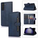 For Samsung Galaxy S23 5G Wristband Card Slot Leather Phone Case(Blue)