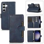 For Samsung Galaxy S24 5G Wristband Card Slot Leather Phone Case(Blue)