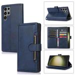 For Samsung Galaxy S24 Ultra 5G Wristband Card Slot Leather Phone Case(Blue)