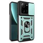 For Xiaomi 13T/13T Pro/Redmi K60 Ultra Sliding Camera Cover Design TPU Hybrid PC Phone Case(Mint Green)