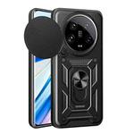 For Xiaomi 14 Ultra Sliding Camera Cover Design TPU Hybrid PC Phone Case(Black)