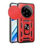 For Xiaomi 14 Ultra Sliding Camera Cover Design TPU Hybrid PC Phone Case(Red)