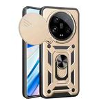 For Xiaomi 14 Ultra Sliding Camera Cover Design TPU Hybrid PC Phone Case(Gold)