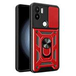 For Xiaomi Redmi A1+ Sliding Camera Cover Design TPU Hybrid PC Phone Case(Red)