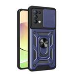 For OPPO Reno5 4G/5G Sliding Camera Cover Design TPU Hybrid PC Phone Case(Blue)