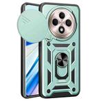 For OPPO Reno12 F 5G Global Sliding Camera Cover Design TPU Hybrid PC Phone Case(Mint Green)