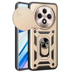 For OPPO Reno12 F 5G Global Sliding Camera Cover Design TPU Hybrid PC Phone Case(Gold)