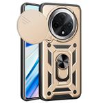 For OPPO F27 Pro / F27 Pro+ Global Sliding Camera Cover Design TPU Hybrid PC Phone Case(Gold)