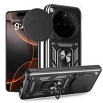 For OPPO Find X8 Pro Sliding Camera Cover Design TPU Hybrid PC Phone Case(Black)