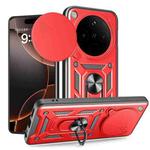 For OPPO Find X8 Pro Sliding Camera Cover Design TPU Hybrid PC Phone Case(Red)