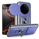 For OPPO Find X8 Pro Sliding Camera Cover Design TPU Hybrid PC Phone Case(Blue)