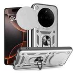 For OPPO Find X8 Pro Sliding Camera Cover Design TPU Hybrid PC Phone Case(Silver)