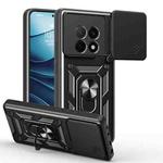 For OPPO F29 Pro 5G Sliding Camera Cover Design TPU Hybrid PC Phone Case(Black)