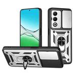 For OPPO A5 5G Global Sliding Camera Cover Design TPU+PC Phone Case(Silver)