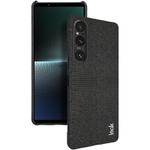 For Sony Xperia 1 V imak Ruiyi Series Cloth Texture PU + PC Phone Case(Black)