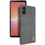 For Sony Xperia 5 V imak Ruiyi Series Cloth Texture PU + PC Phone Case(Dark Grey)