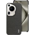 For Huawei Pura 70 Ultra imak Ruiyi Series Cloth Texture PU + PC Phone Case(Black)