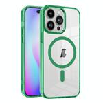 For iPhone 15 Pro Ice Color Magnetic Series TPU Hybrid Acrylic Magsafe Phone Case(Green)