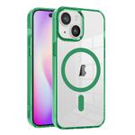 For iPhone 15 Plus Ice Color Magnetic Series PC + Acrylic Magsafe Phone Case(Green)