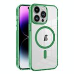 For iPhone 14 Pro Ice Color Magnetic Series TPU Hybrid Acrylic Magsafe Phone Case(Green)