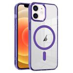 For iPhone 12 Ice Color Magnetic Series PC + Acrylic Magsafe Phone Case(Purple)