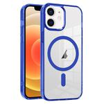 For iPhone 12 Ice Color Magnetic Series TPU Hybrid Acrylic Magsafe Phone Case(Blue)