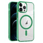 For iPhone 12 Pro Ice Color Magnetic Series PC + Acrylic Magsafe Phone Case(Green)