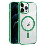 For iPhone 12 Pro Max Ice Color Magnetic Series PC + Acrylic Magsafe Phone Case(Green)