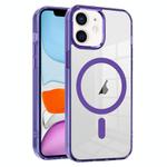 For iPhone 11 Ice Color Magnetic Series PC + Acrylic Magsafe Phone Case(Purple)