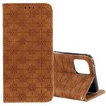For OPPO A92s Lucky Flowers Embossing Pattern Magnetic Horizontal Flip Leather Case with Holder & Card Slots(Brown)