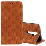 For OPPO A9 (2020) / A5 (2020) / A11X Lucky Flowers Embossing Pattern Magnetic Horizontal Flip Leather Case with Holder & Card Slots(Brown)