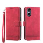 For Sony Xperia 5 V Dierfeng Dream Line TPU + PU Leather Phone Case(Red)
