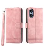 For Sony Xperia 5 V Dierfeng Dream Line TPU + PU Leather Phone Case(Pink)