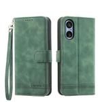 For Sony Xperia 5 V Dierfeng Dream Line TPU + PU Leather Phone Case(Green)