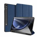 For Samsung Galaxy Tab S9 FE / S10 FE DUX DUCIS Domo Series Magnetic Flip Leather Tablet Case(Blue)