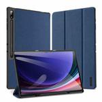 For Samsung Galaxy Tab S10 Ultra DUX DUCIS Domo Series Magnetic Flip Leather Tablet Case(Blue)