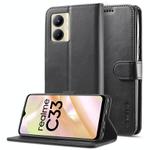 For Realme C33 2022 / C33 2023 LC.IMEEKE Calf Texture Horizontal Flip Leather Case(Black)